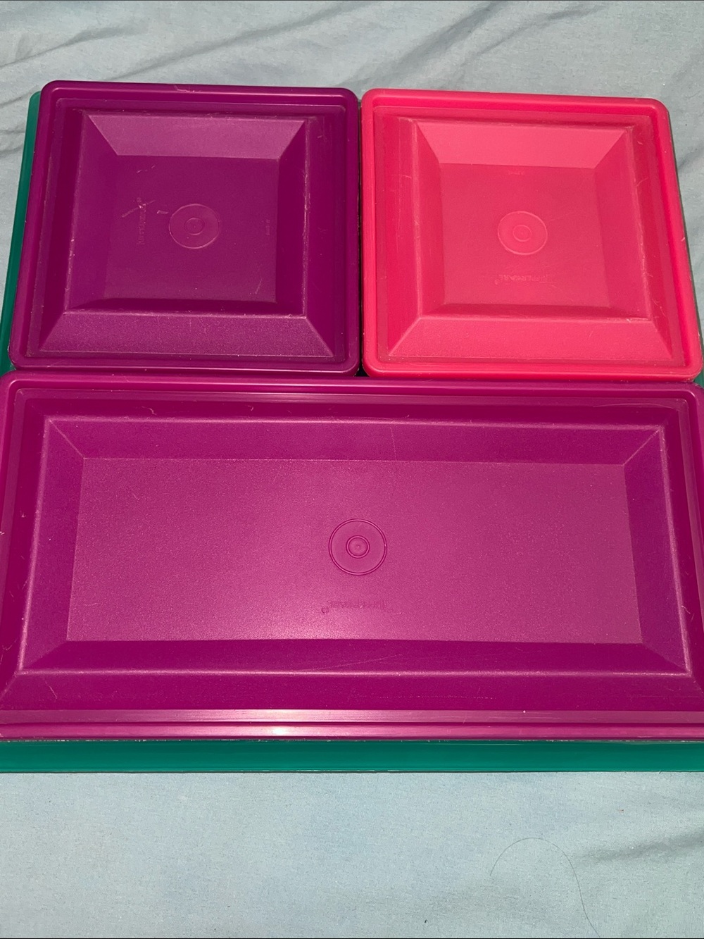 Vtg 90s Tupperware Calypso Get Togethers Buffet Serving Set